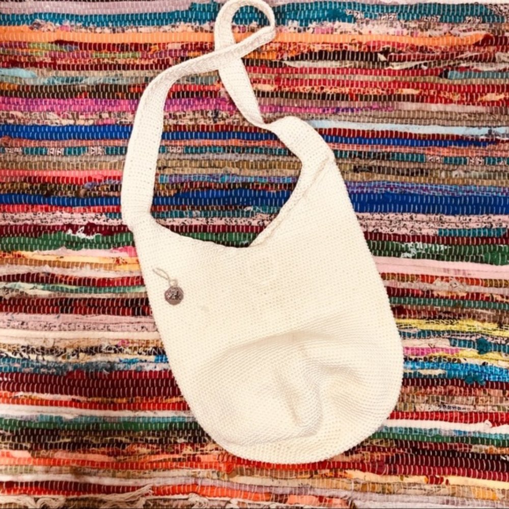 The Sak Macrame Purse Cream Hobo Bag